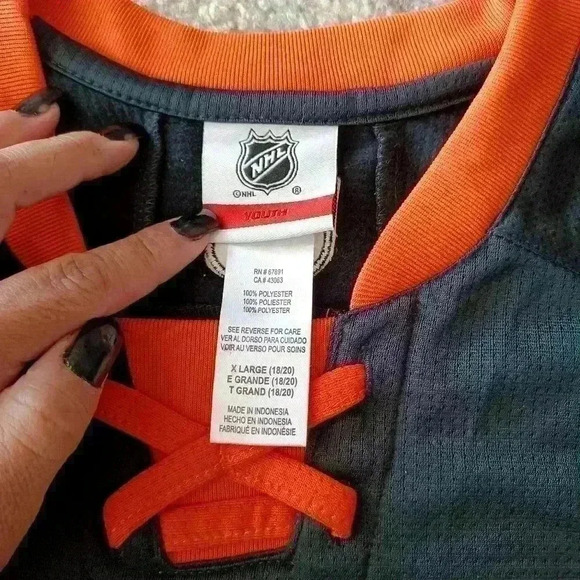 NHL Anaheim Ducks NWT Youth Jersey Inspired Sweater XL (18/20) XS/S Womens - Picture 6 of 13